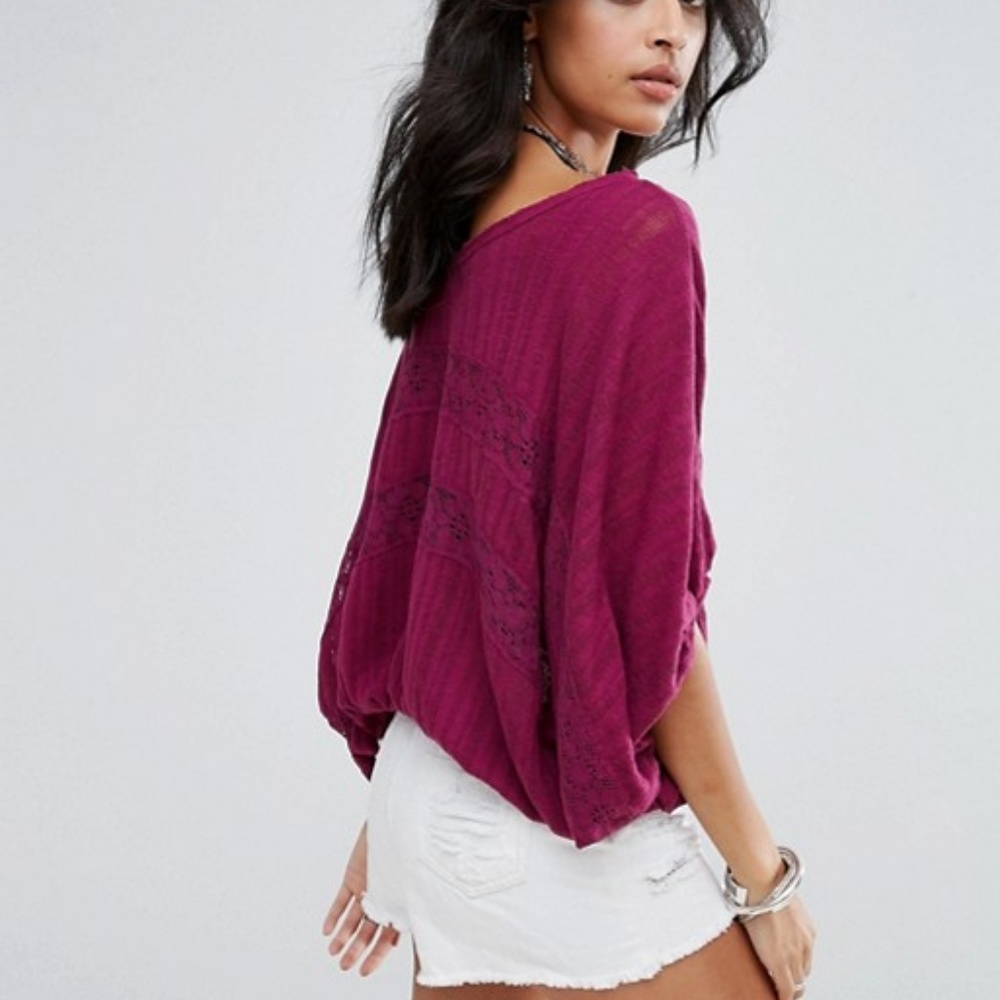 Free People Im Your Baby Lace Crochet Pullover S - Picture 3 of 5